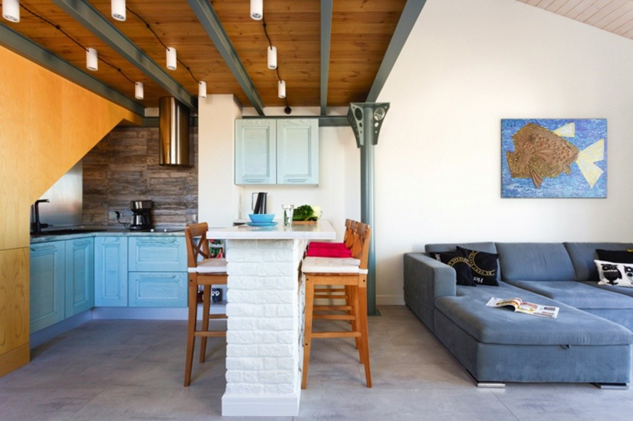 Houzz тур: Двухуровневая квартира в Зеленоградске