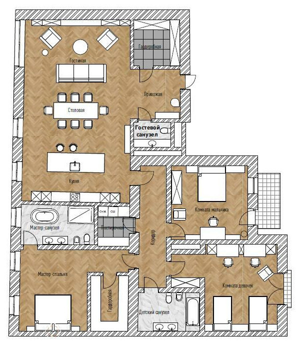 Houzz тур: Квартира на Плющихе в бывшем доходном доме
