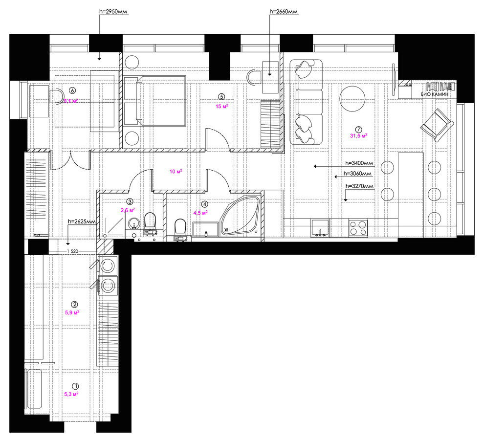 Houzz тур: Апартаменты с видом на Елоховский собор