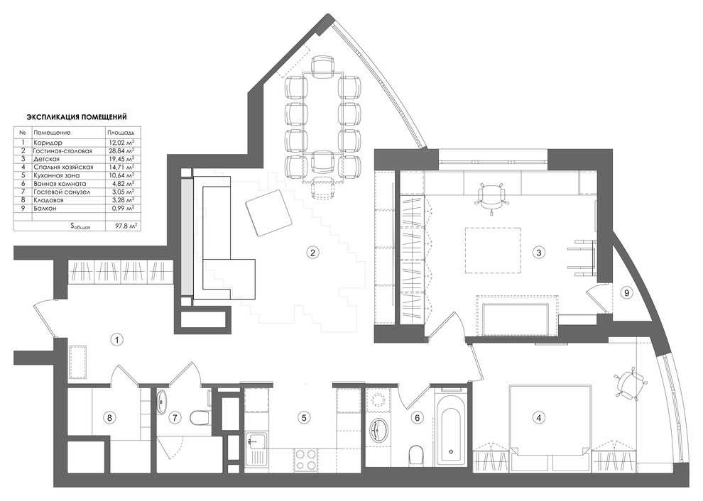 Houzz Украина: Функциональная рокировка в интерьере для молодой семьи