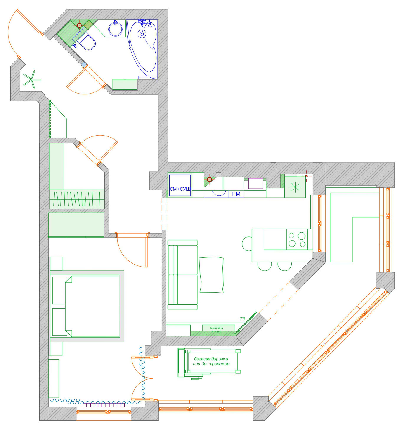 Цена проекта с фото: Ванная в Калининграде за 634 862 ₽