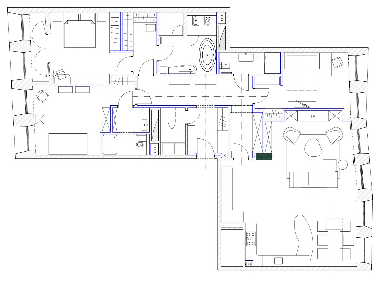 Houzz тур: Интерьер вокруг футуристической кухни
