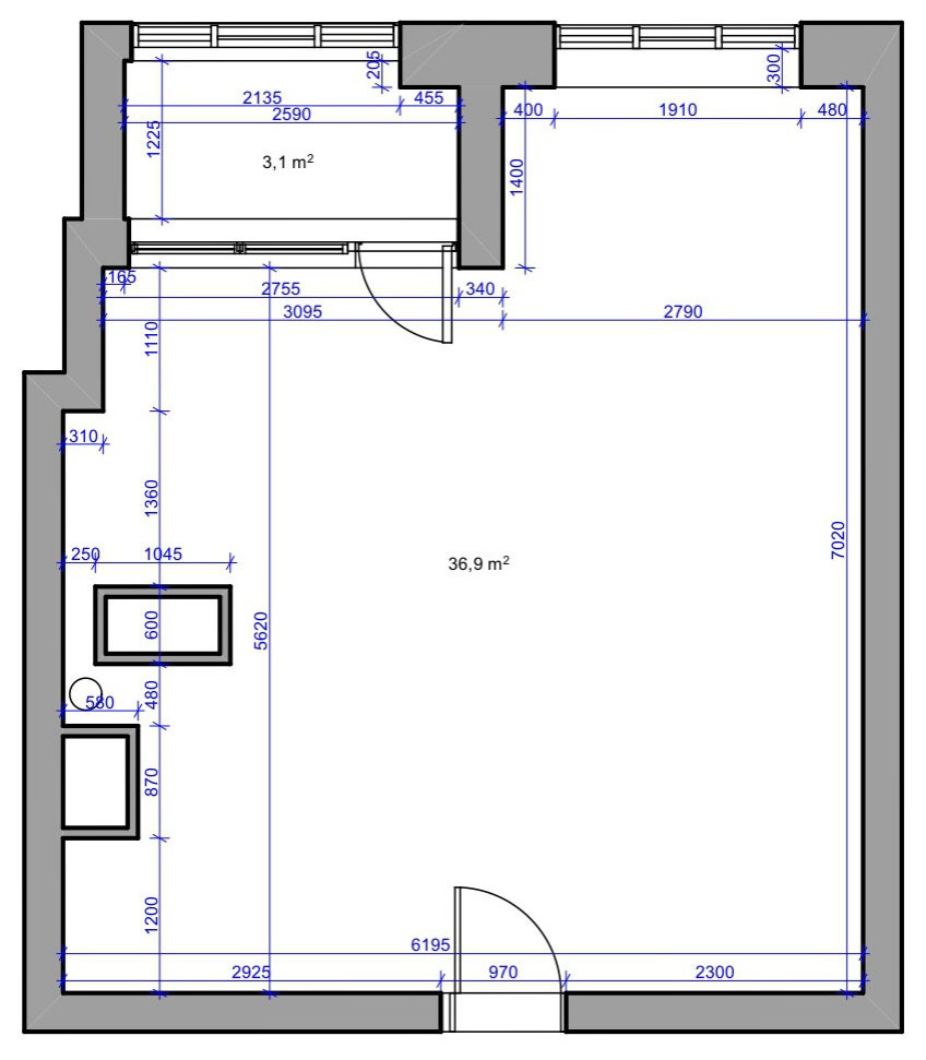 Поиск планировки: Студия для байкеров в небоскрёбе [5 планов]