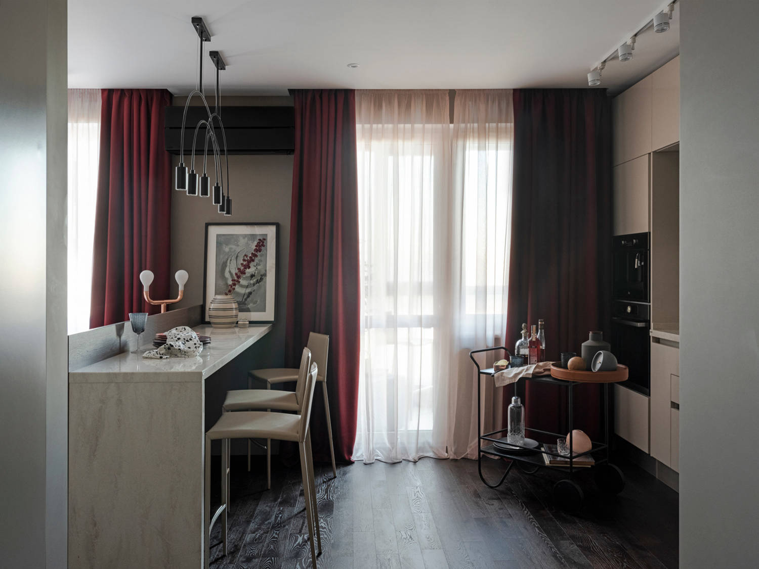 Houzz тур: 45 кв.м квартира в оттенках хаки — для девушки