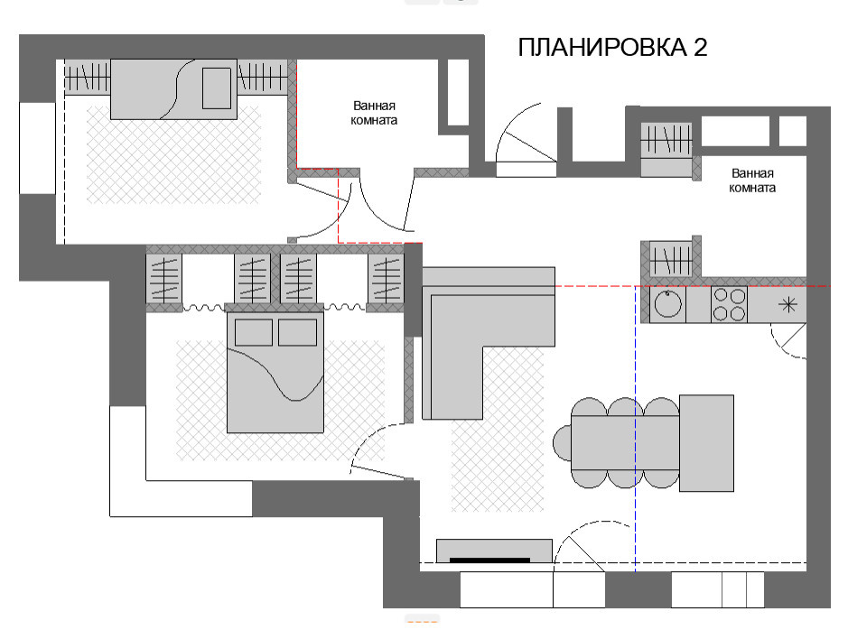 Поиск планировки: 85 кв.м — квартира для любителей музыки