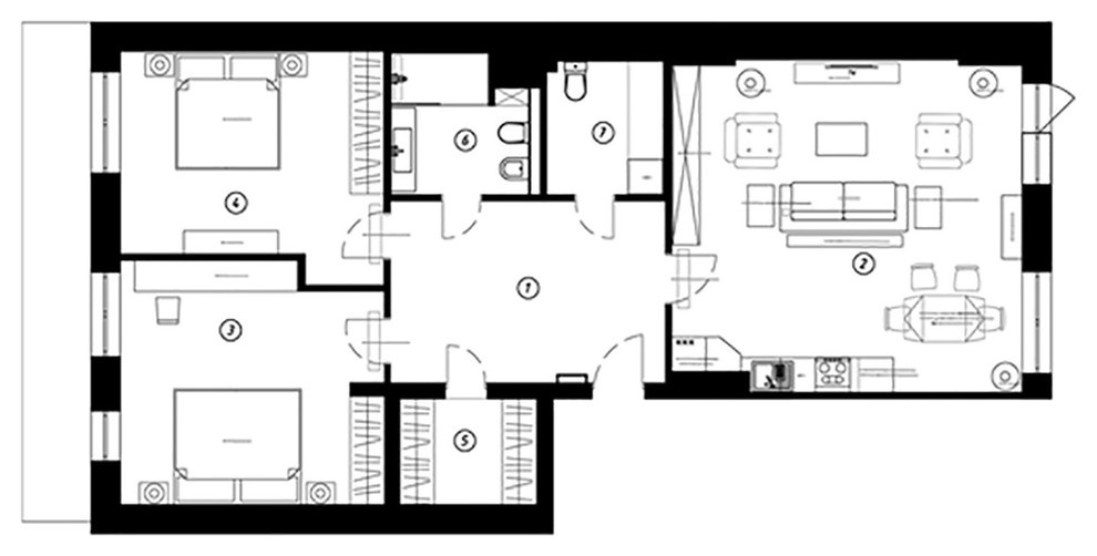 Houzz тур: Квартира в Петербурге для москвичей