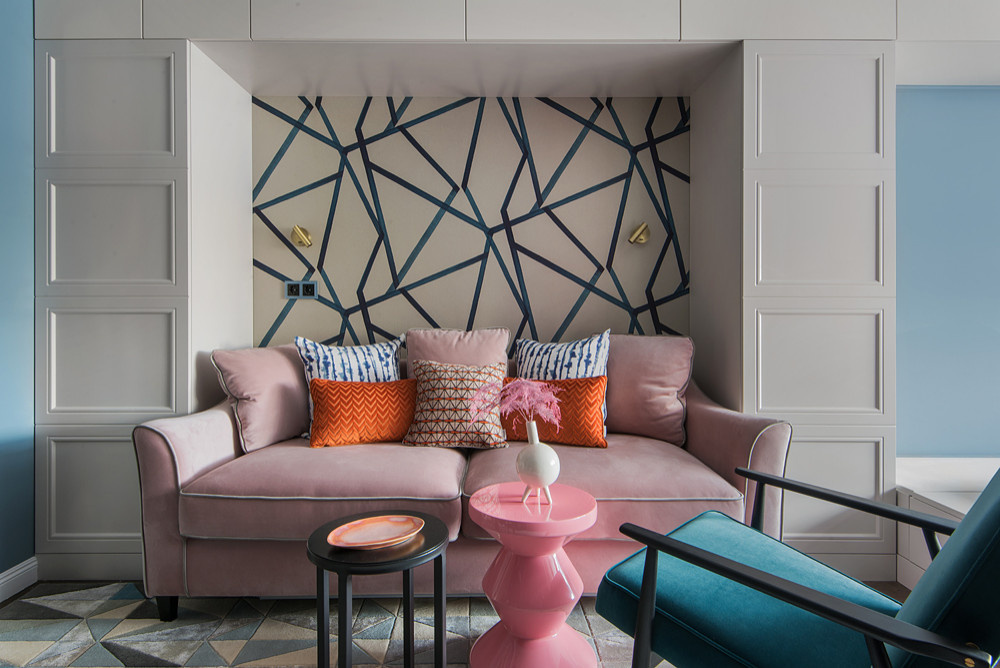 Houzz тур: Квартира с кухней в 6 кв.м и яркими дверными проёмами