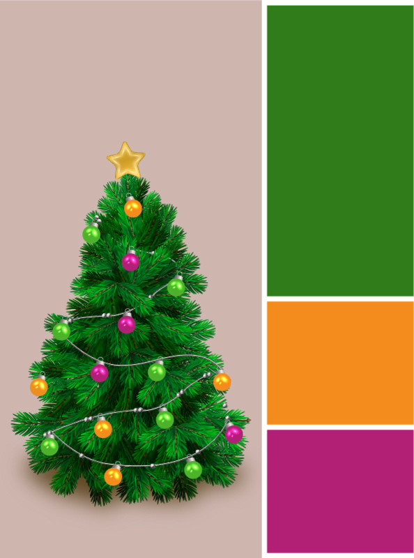 Вопрос: В каких цветах нарядить новогоднюю елку