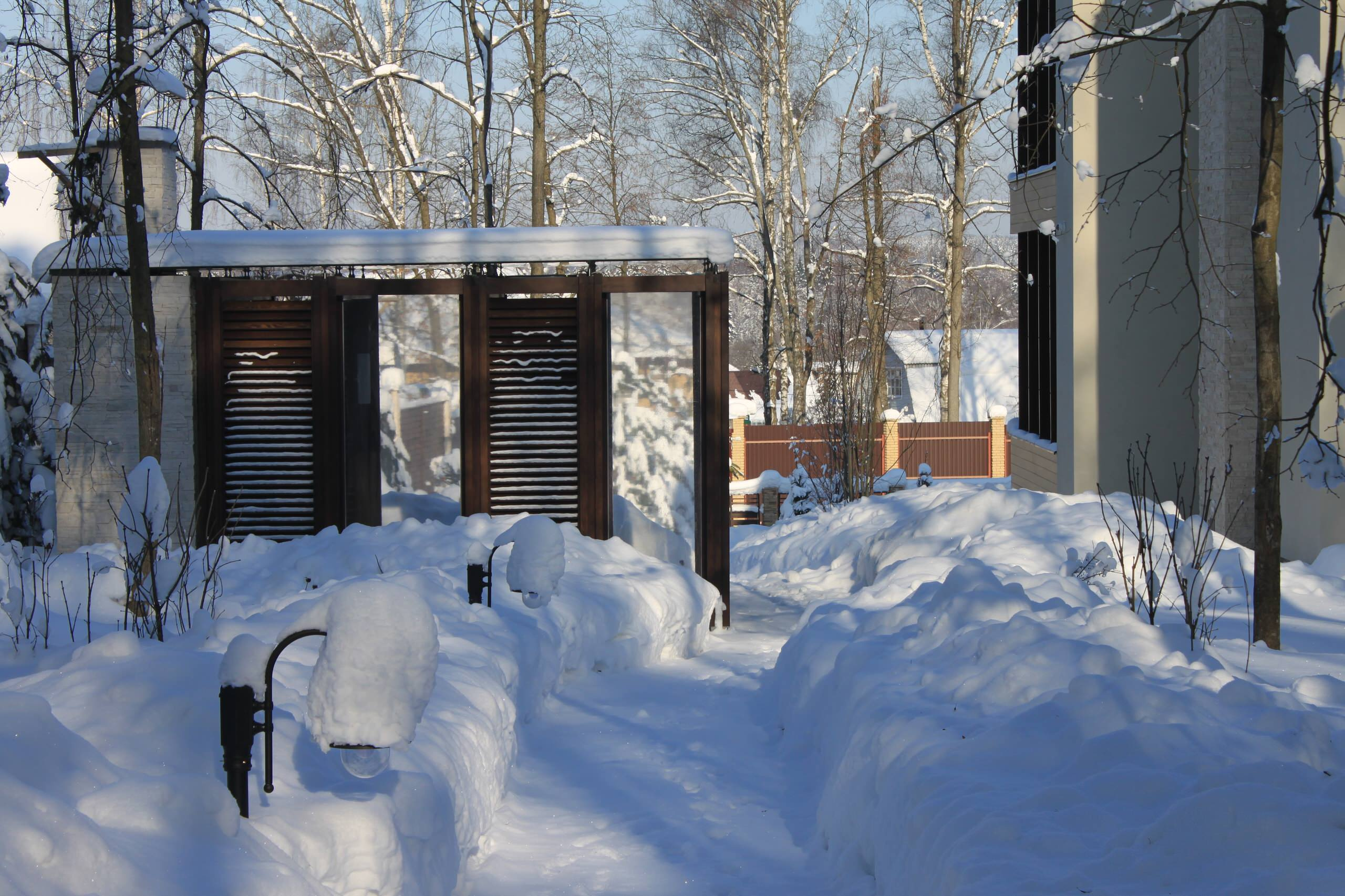 Проект недели: Беседка-барбекю под стеклянной крышей