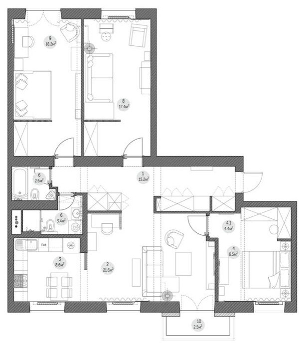 До и после: Квартира в «сталинке» с ремонтом за три месяца
