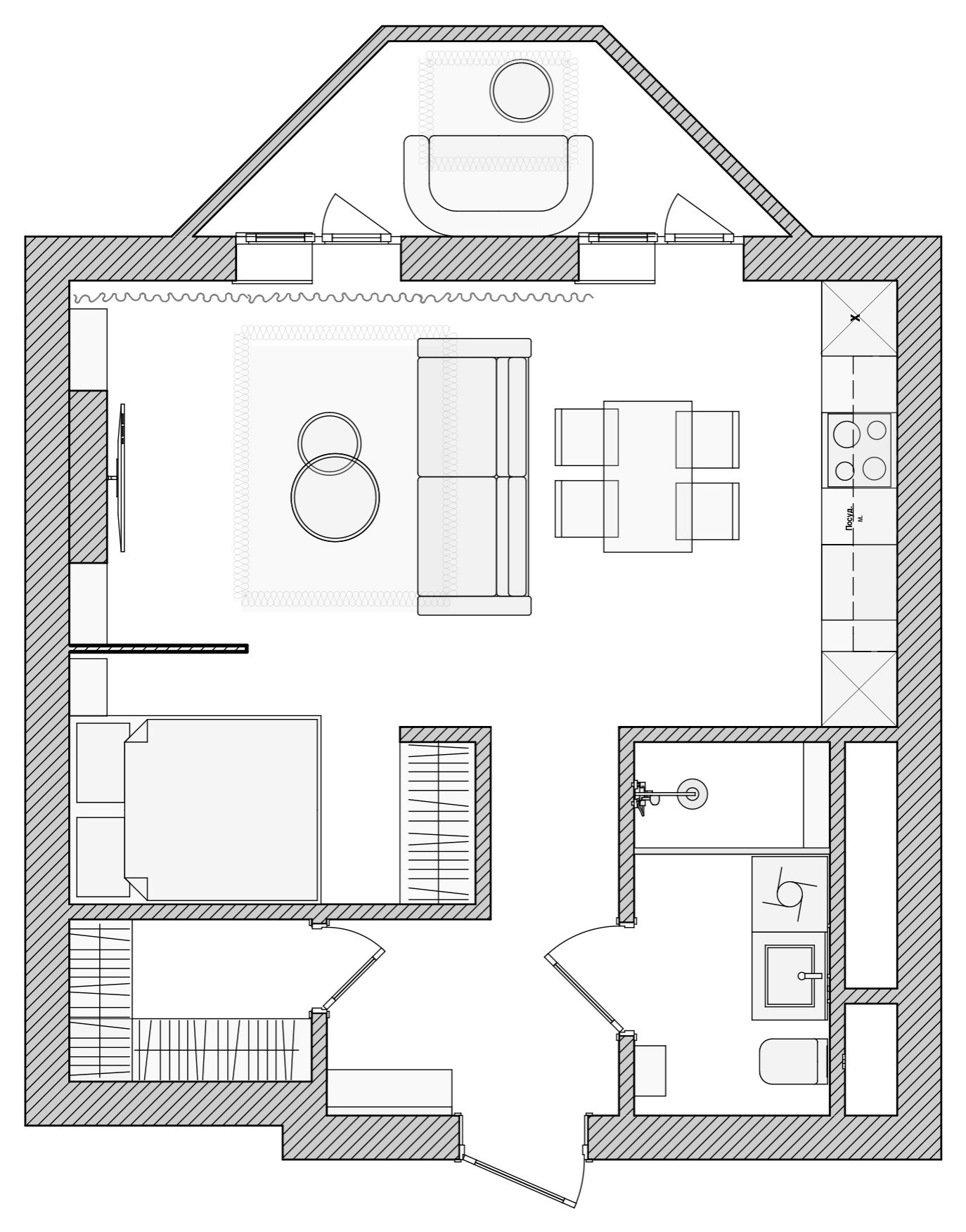 До и после: Переделка однокомнатной квартиры 43 кв.м в Самаре
