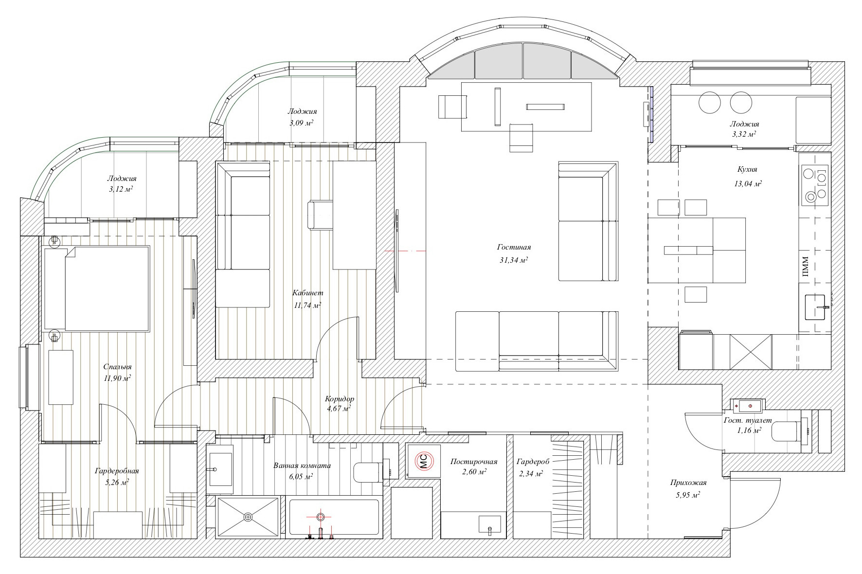 Houzz тур: Квартира с тотальной звукоизоляцией