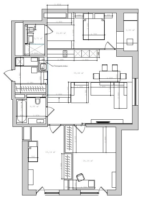 Как правильно: Перенос кухни в комнату или коридор