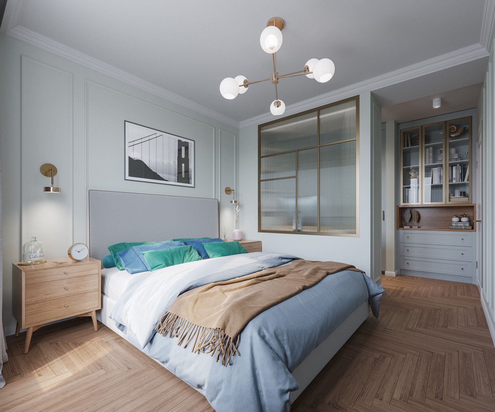 Поиск планировки: «Двушка» с кабинетом и гардеробной [3 плана]