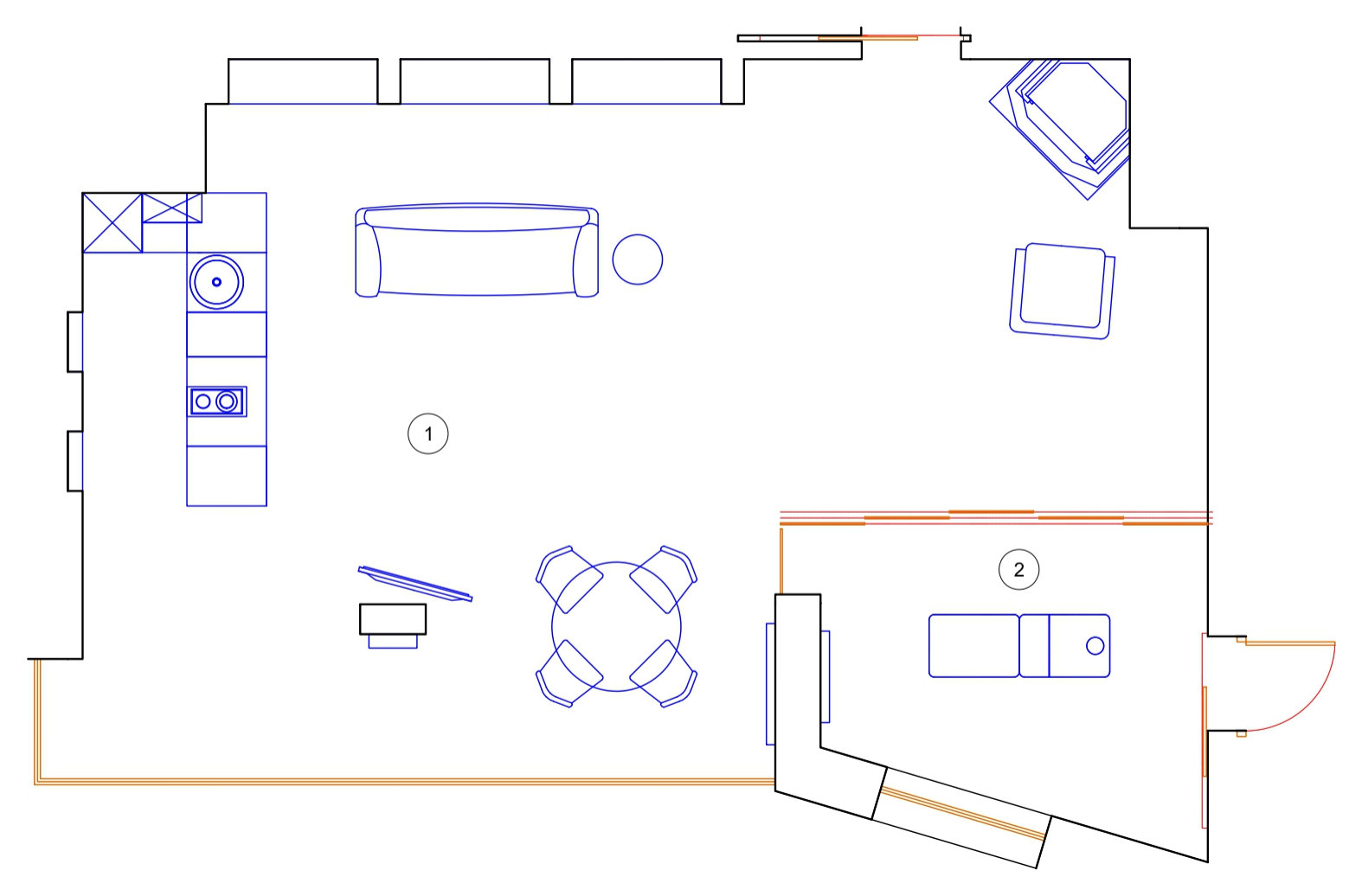 Цена проекта с фото: Кухня-гостиная за 11 780 187 ₽