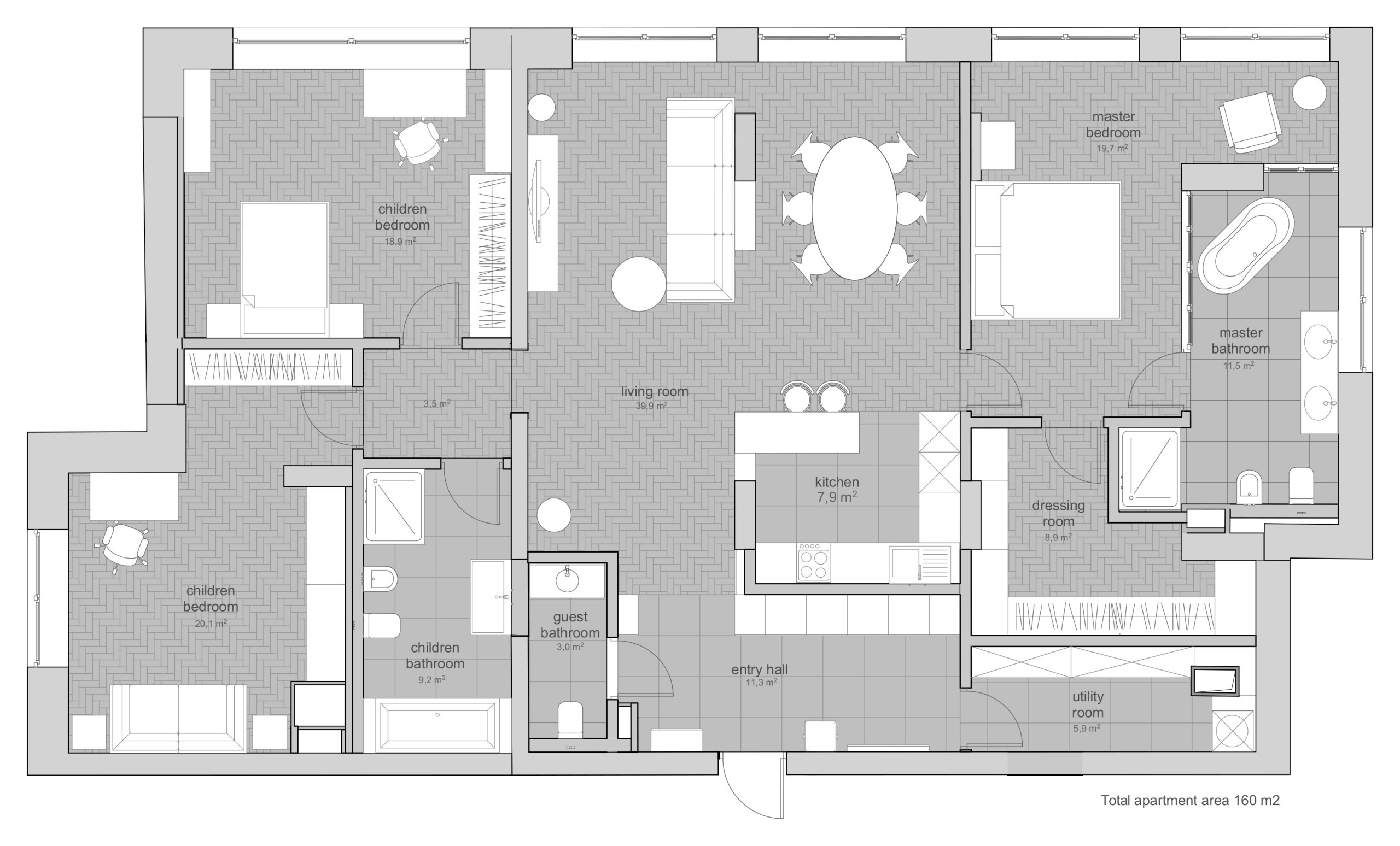 Houzz Украина: Квартира с миланским порталом и крашеным бетоном