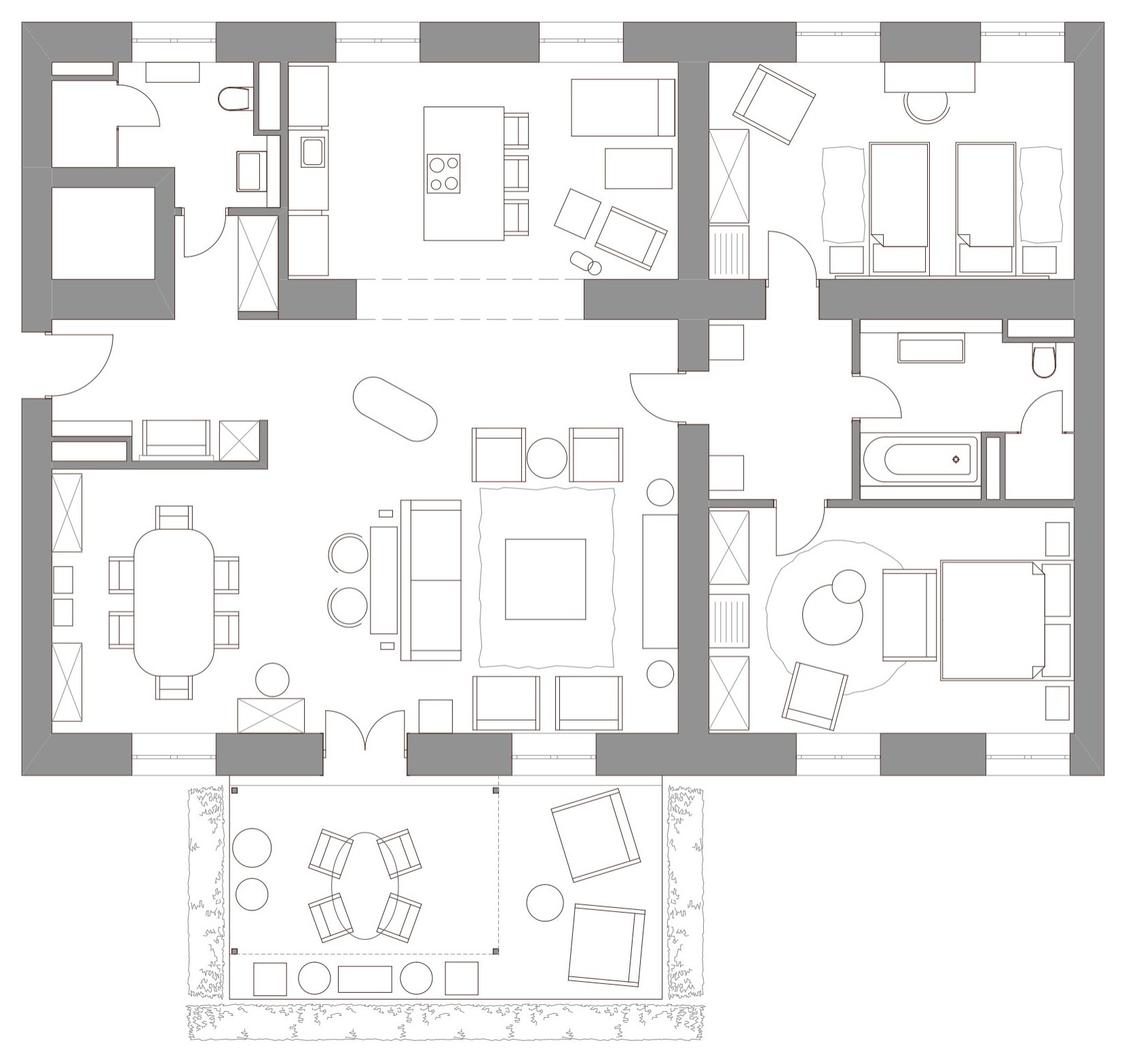Houzz Германия: Квартира в Дюссельдорфе для русских заказчиков
