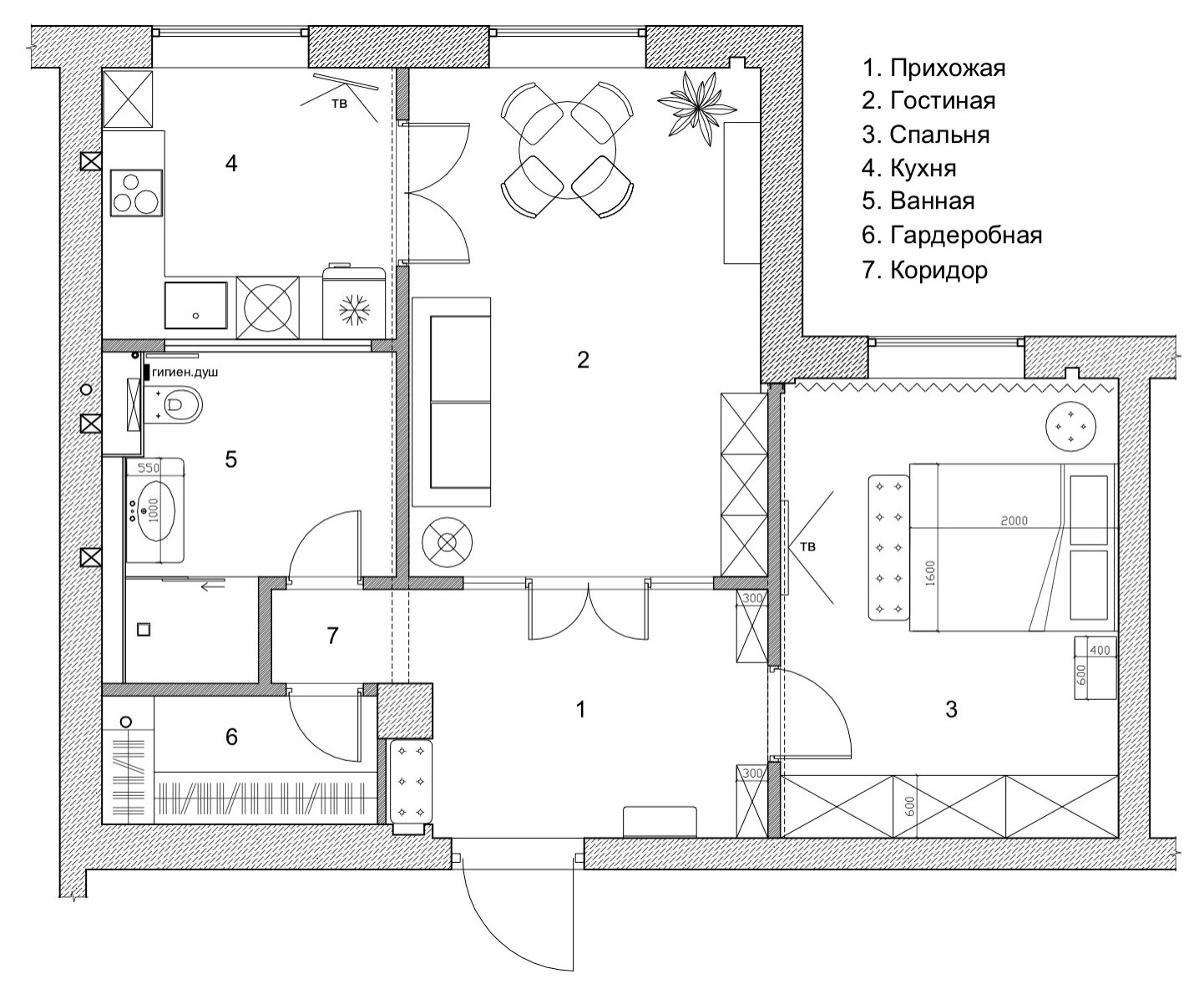Houzz тур: 58 кв. м — квартира с элементами сталинского ампира