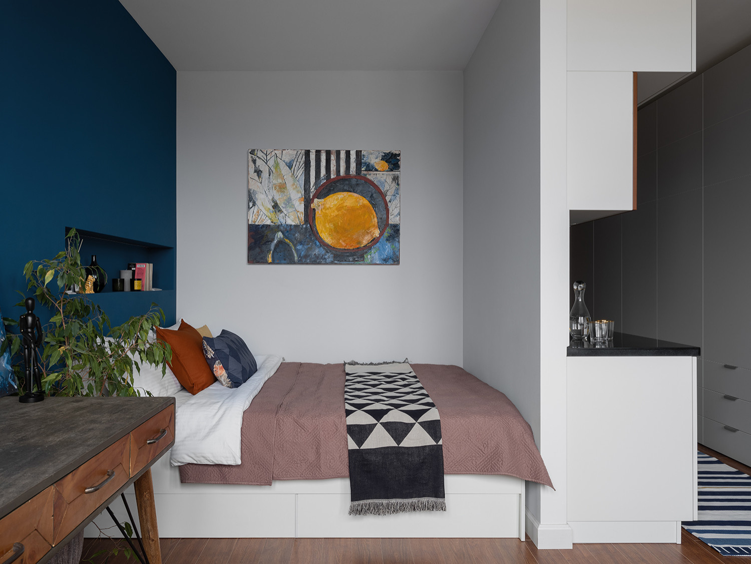 Houzz тур: Квартира 29 кв.м с кухней в коридоре