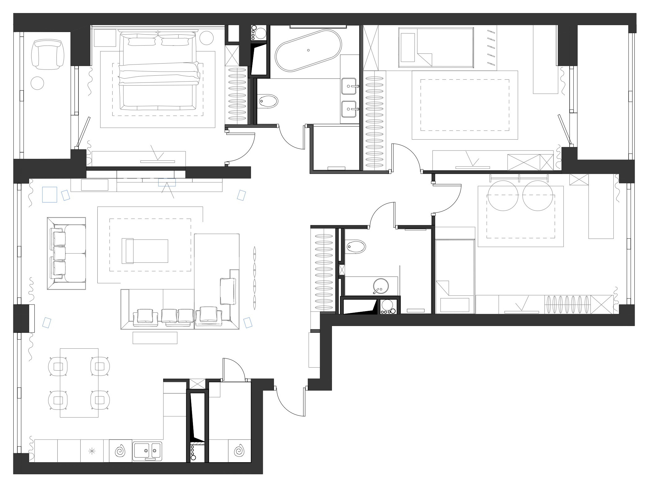 Houzz тур: Воздушный интерьер в глянце и монохроме