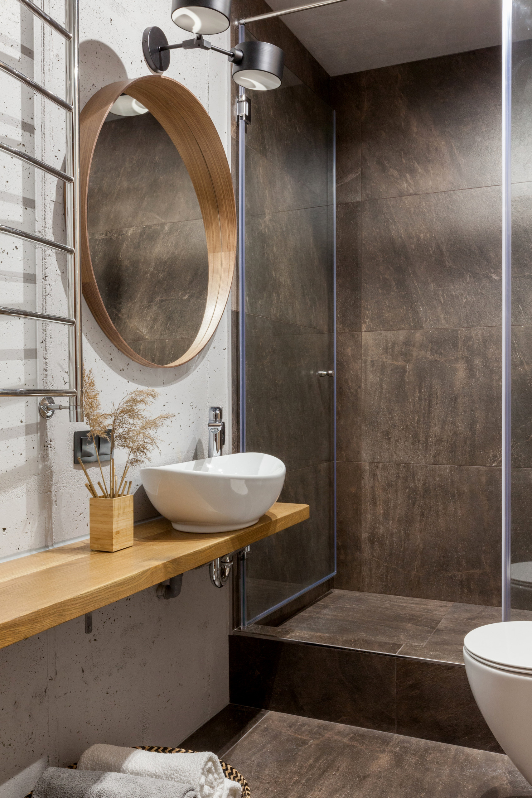 Houzz тур: 30 кв.м — квартира с необычным оттенком штукатурки