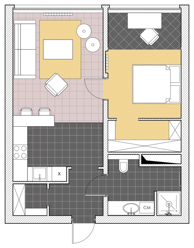 Есть решение: 9 проектов кухни-гостиной 20 кв.м