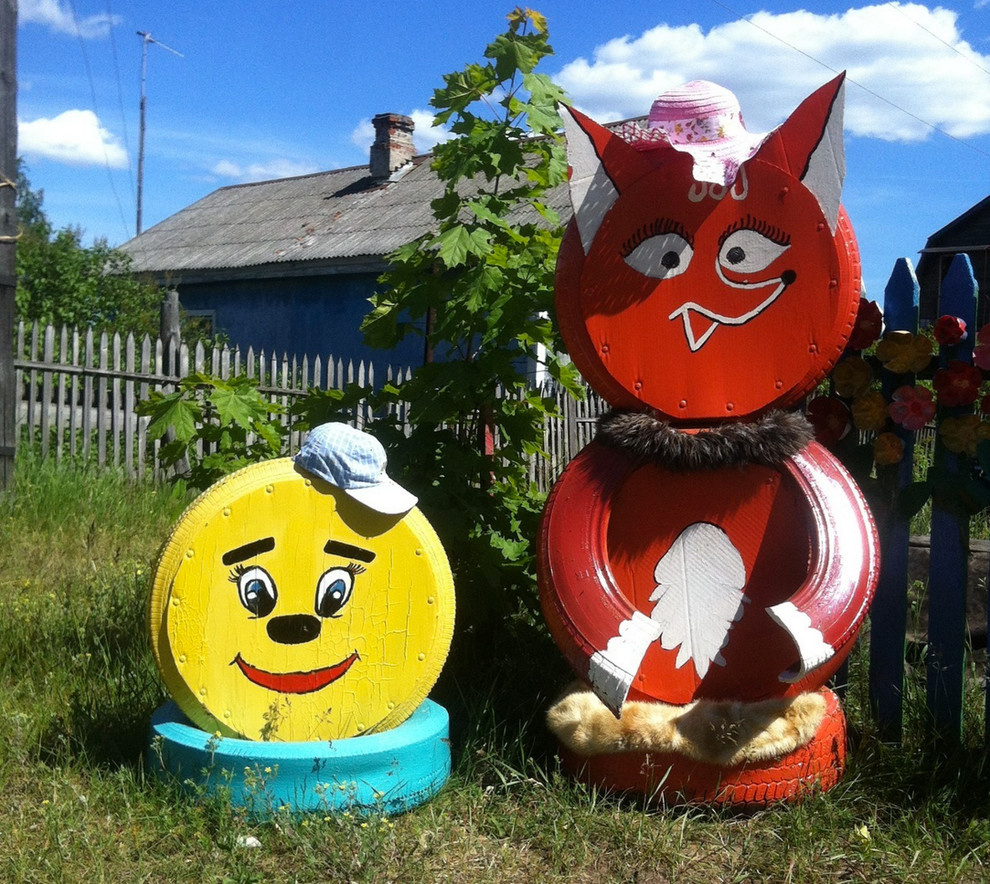 Houzz-юмор: Покажите нам свои (и соседские) поделки из шин