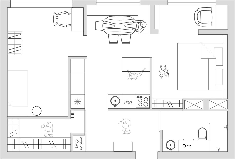 Есть решение: 9 вариантов дизайна кухни-гостиной 17 кв.м