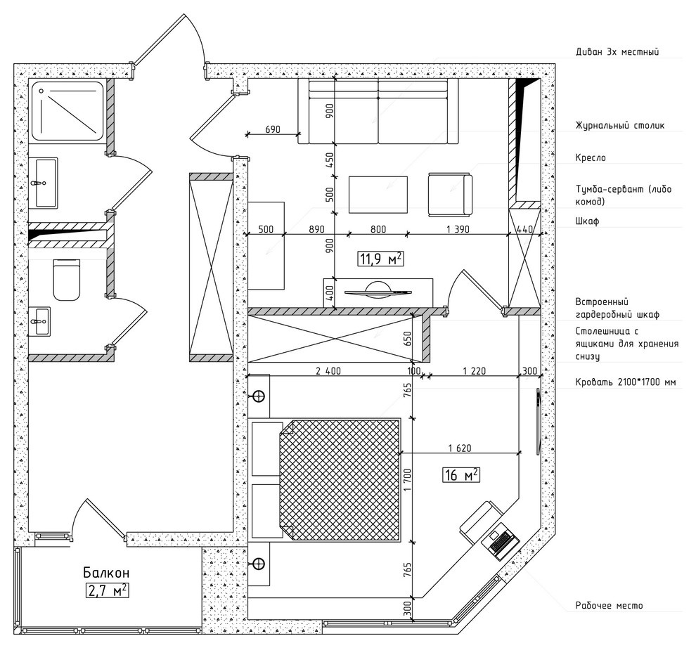 Как правильно: Планировка маленькой спальни 9-10 метров