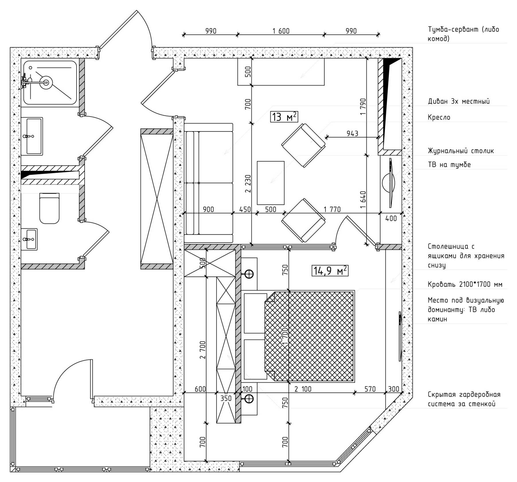 Как правильно: Планировка маленькой спальни 9-10 метров