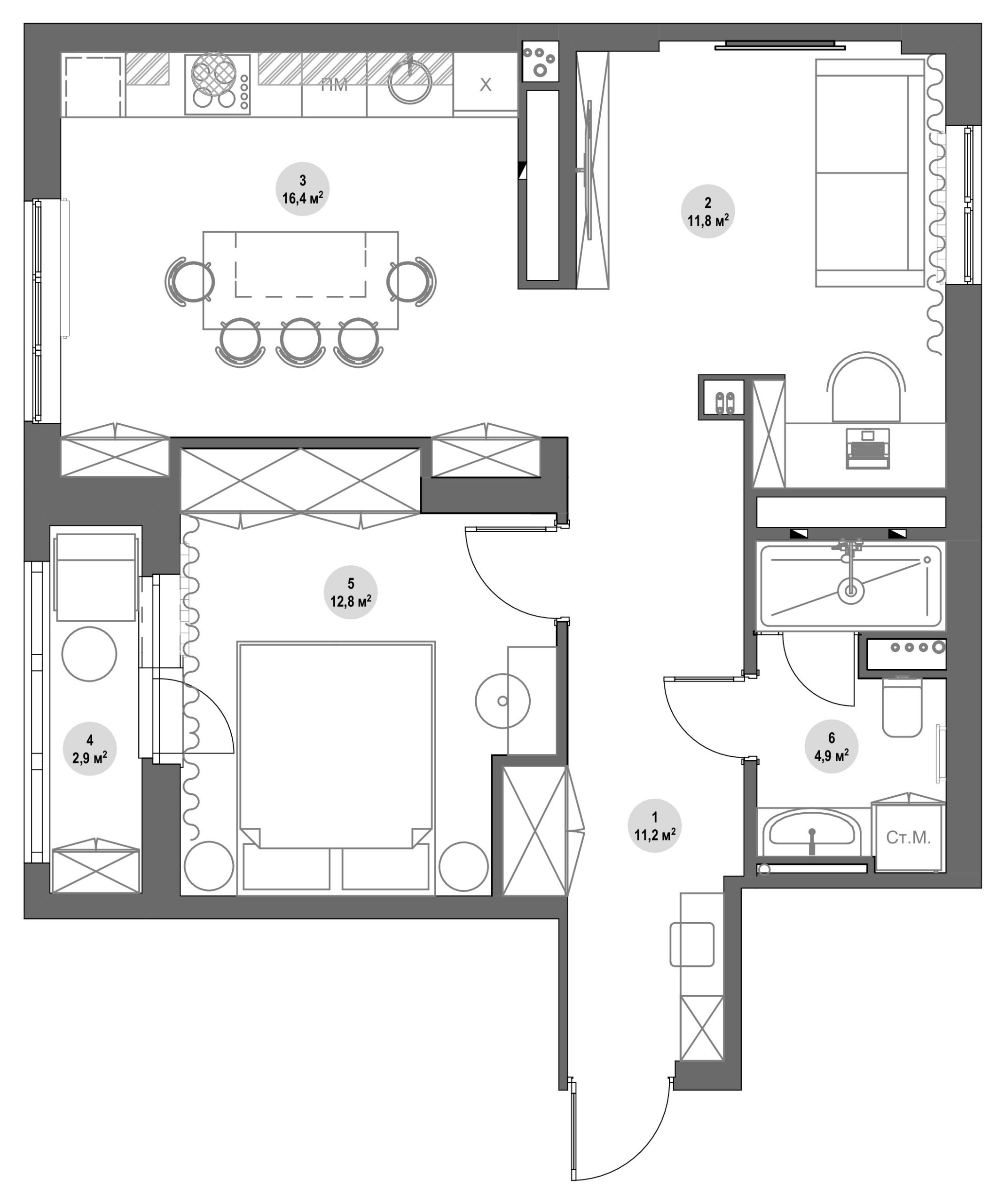 Houzz тур: Квартира в Нижнем Новгороде для танцев и жизни