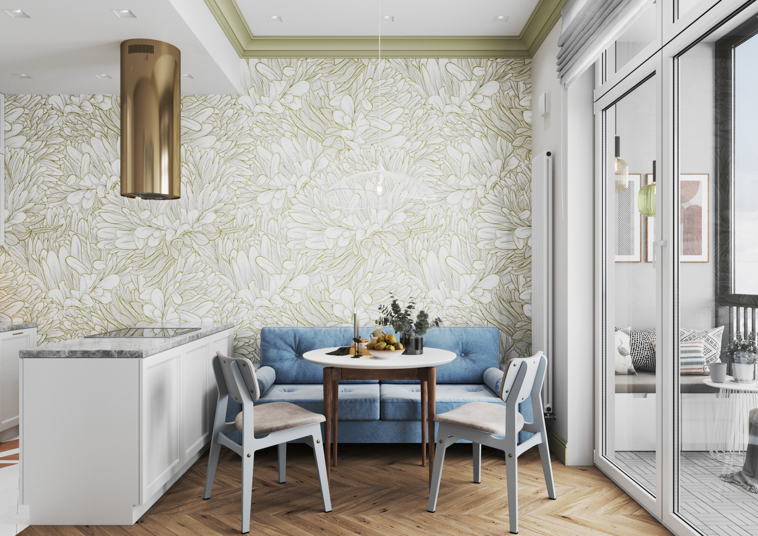 Поиск планировки: 46 кв.м с кухонным островом [6 вариантов]