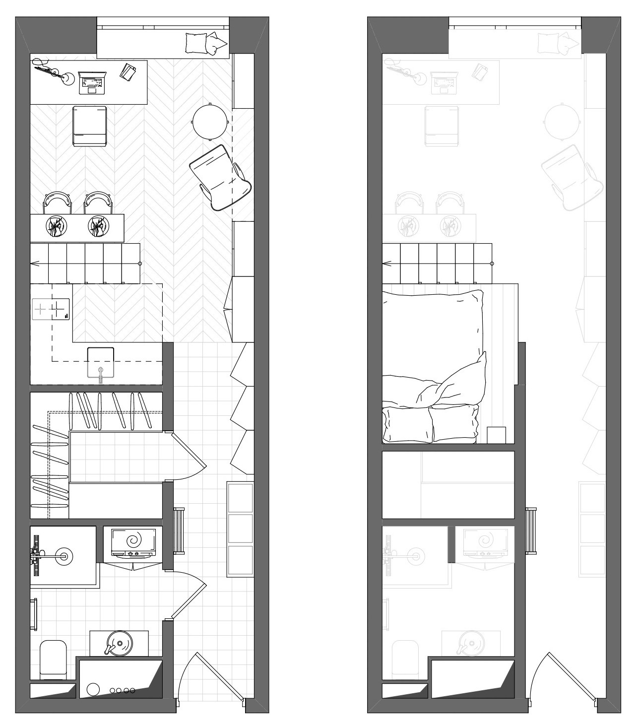 Houzz тур: 26 кв.м — квартира для кинодраматурга