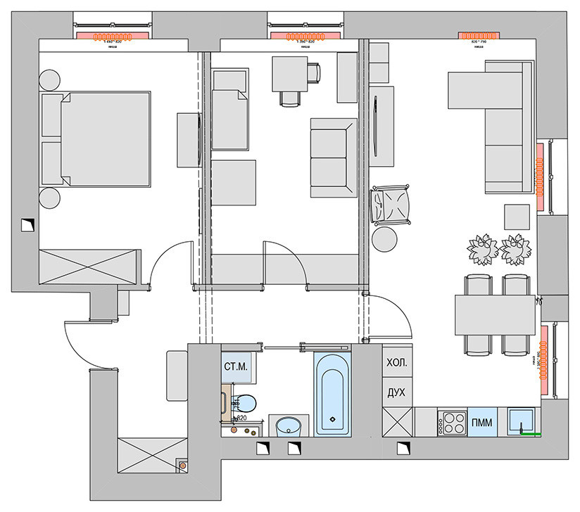 Houzz тур: Воздушный куб для семьи с ребенком