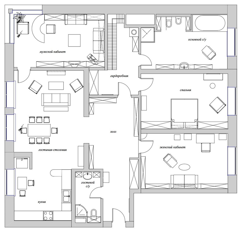 Houzz тур: Квартира на Соколе с коллекцией живописи