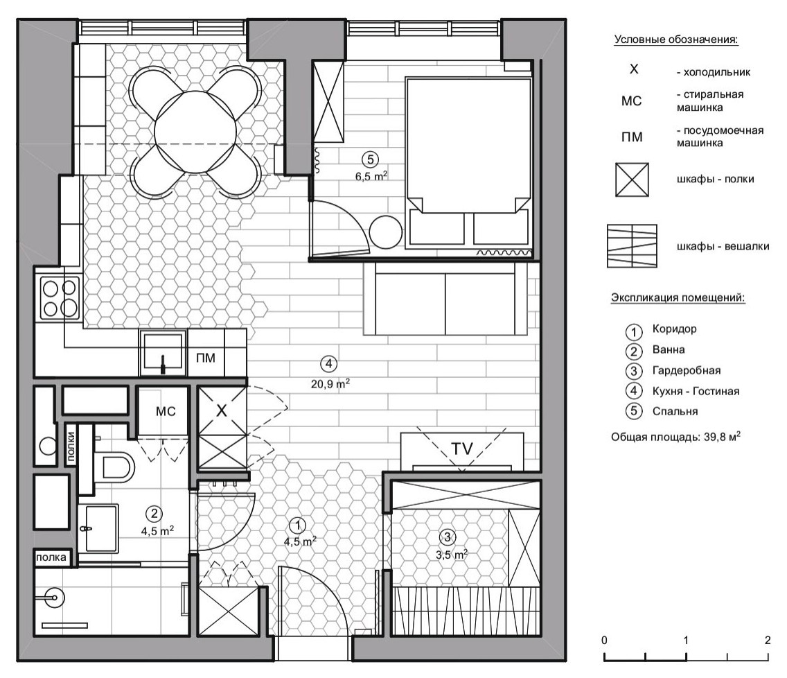 Поиск планировки: Студия для байкеров в небоскрёбе [5 планов]