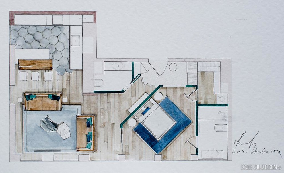 Houzz тур: Интерьер в серых тонах — для интеллектуала