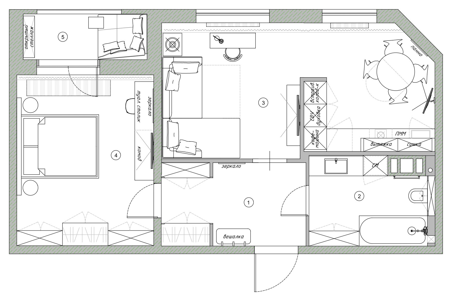 Поиск планировки: 5 вариантов + финал для евродвушки в Петербурге