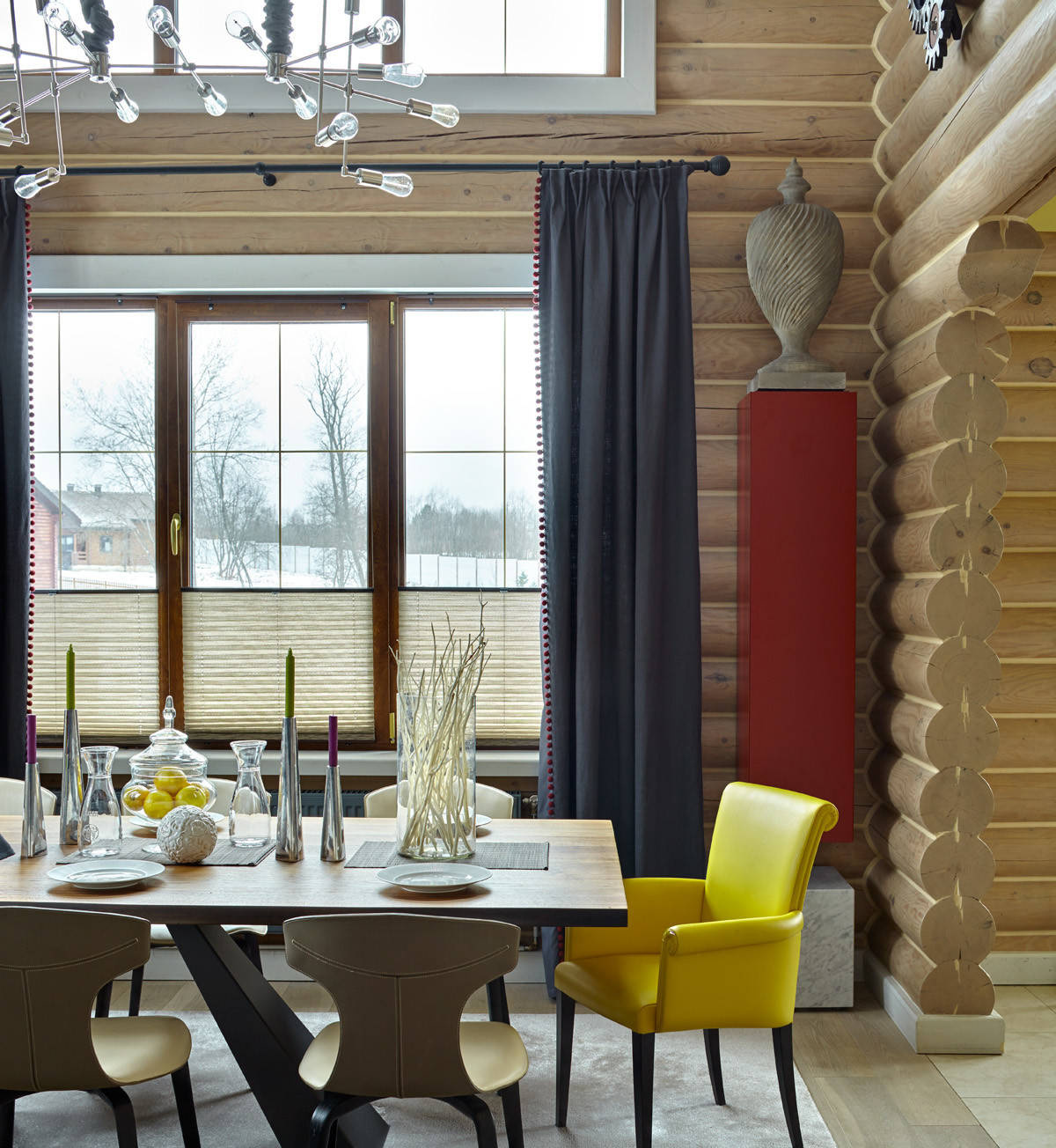 Houzz тур: Лофт в бревенчатом (!) доме