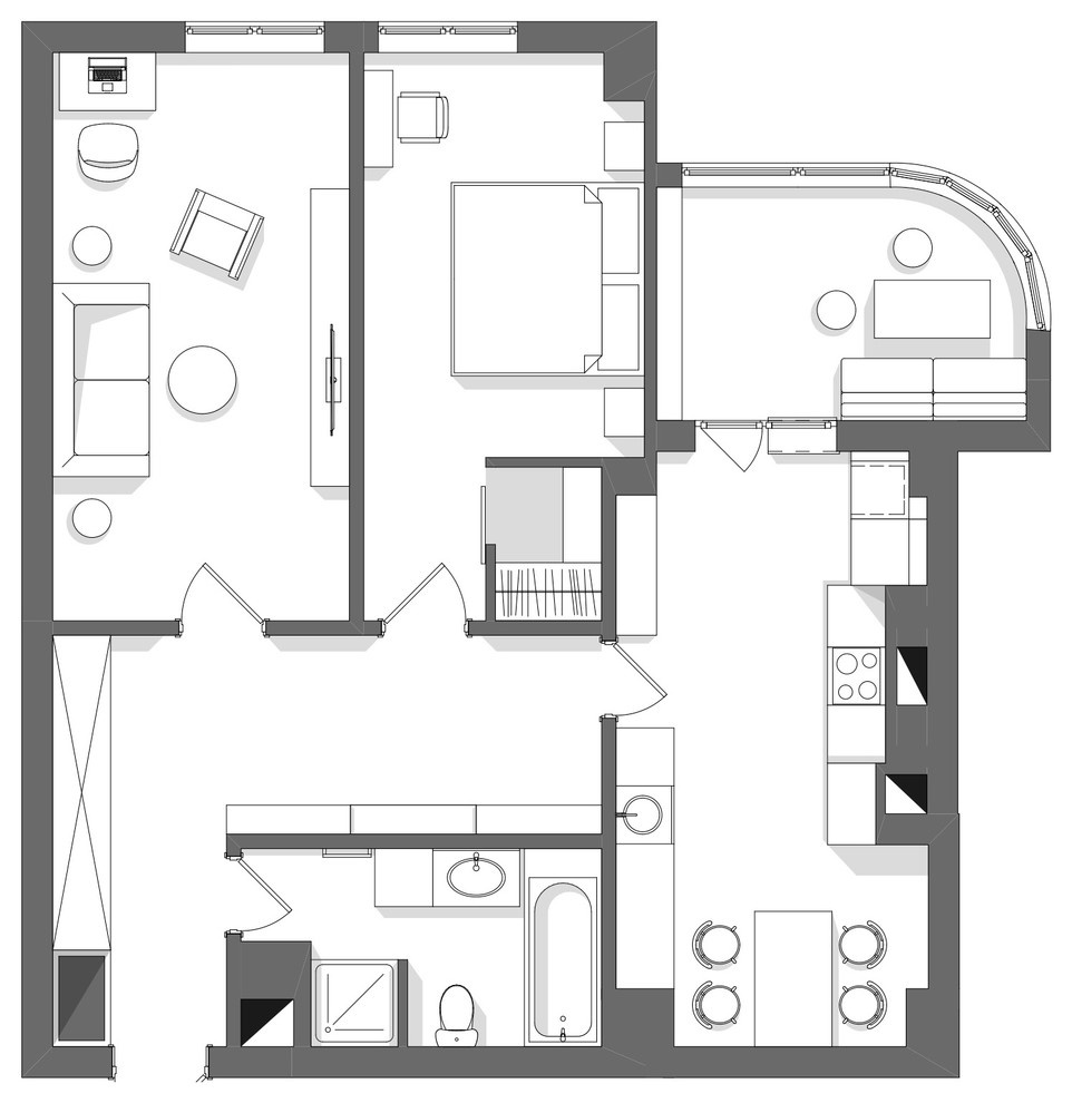 Houzz тур: Эко-квартира для отдыха у моря