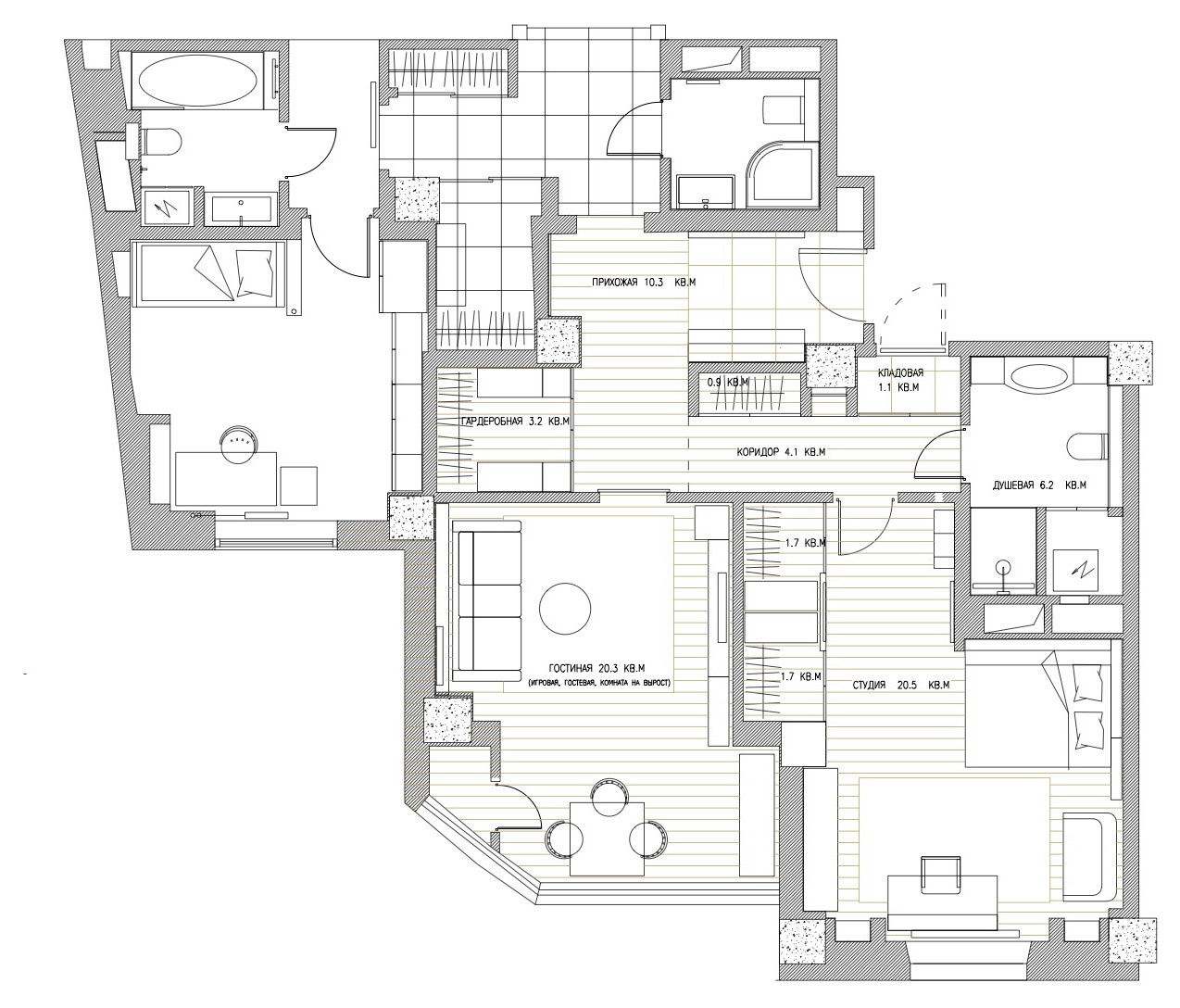 Houzz тур: Квартира в квартире — для старшей дочери на вырост