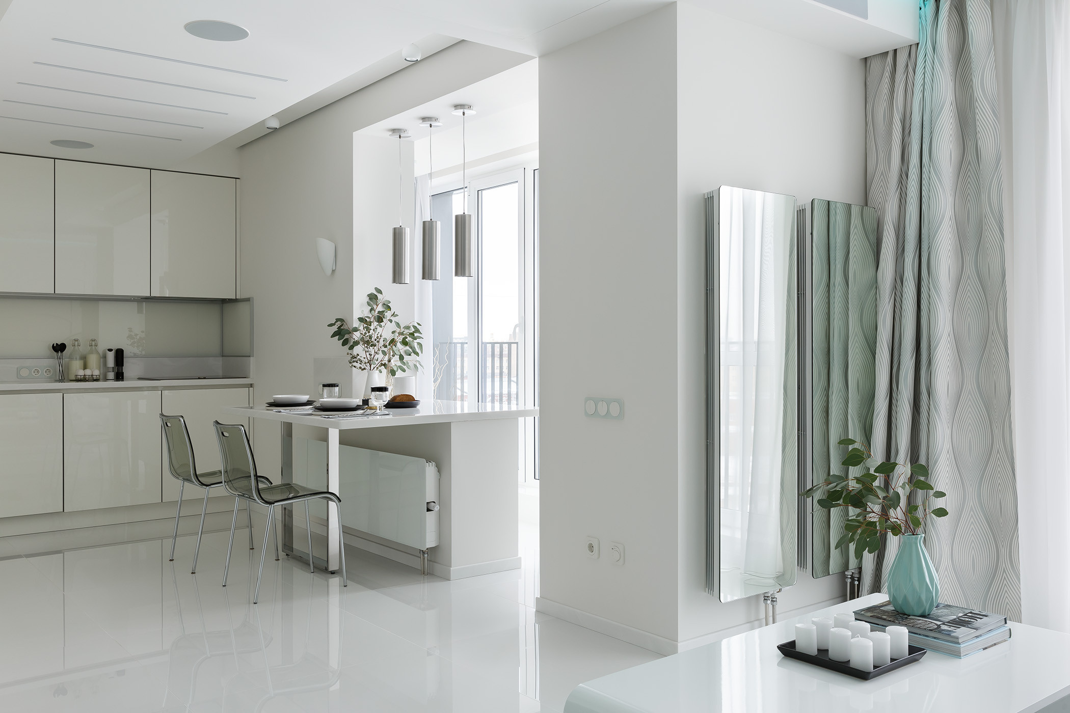 Проект недели: Кухня-гостиная с исчезающим телевизором