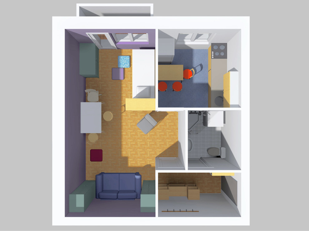 Три варианта расстановки мебели в однокомнататной хрущевке