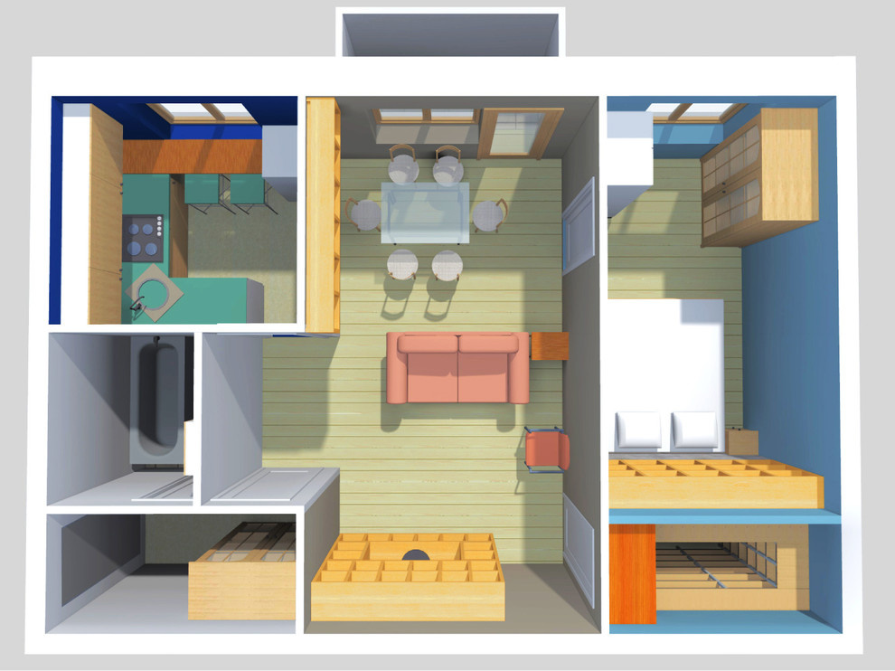 Не ремонт: Четыре варианта расстановки мебели в двухкомнатной хрущевке