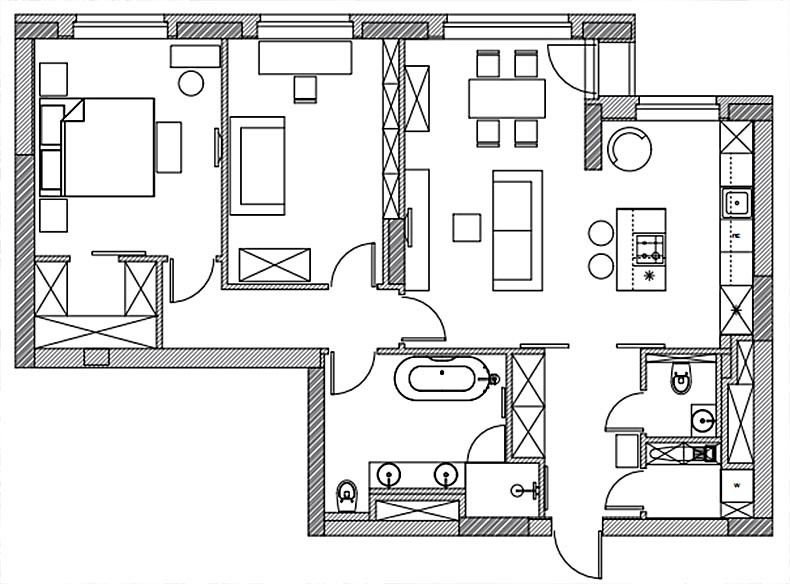 Houzz тур: Французские аккорды в квартире для молодой семьи