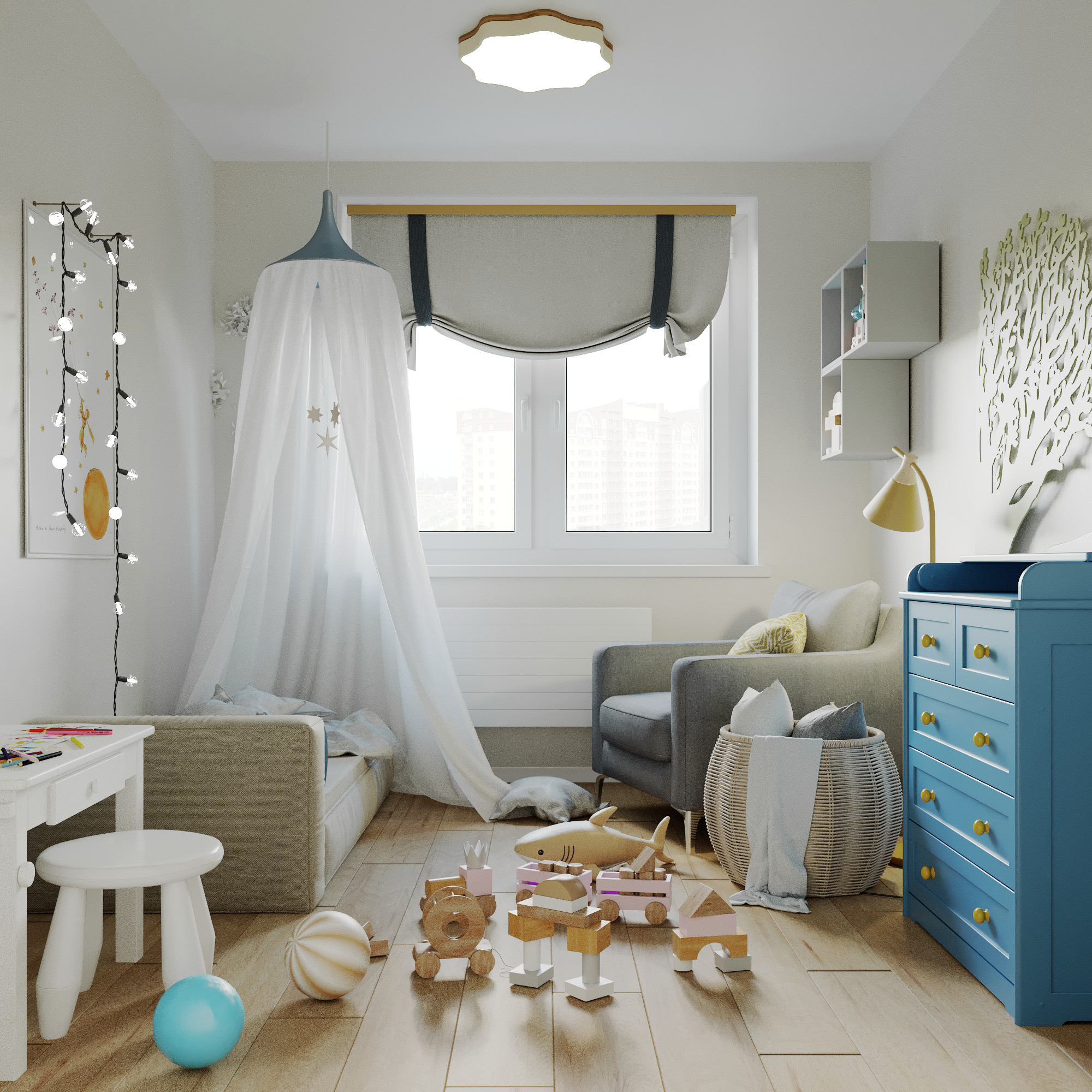 Поиск планировки: 3 варианта + финал для евротрешки с детской