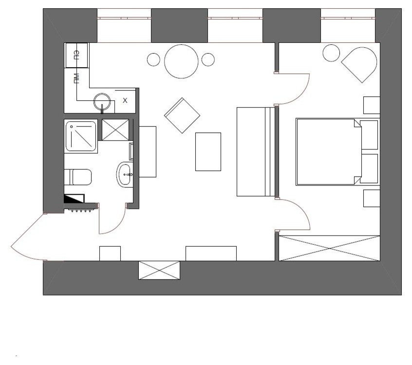 Houzz тур: 38 кв.м — квартира в бывшем доходном доме