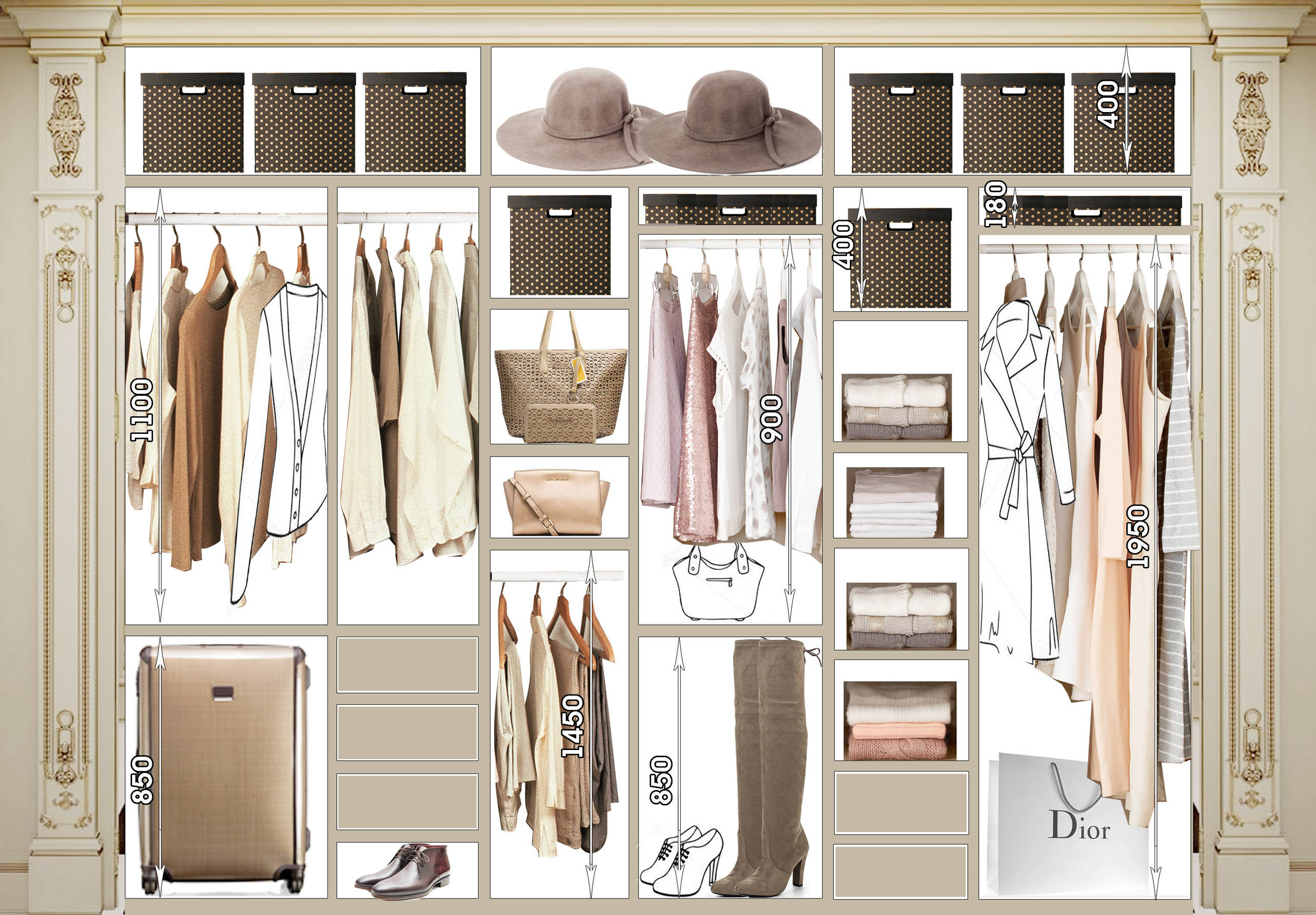 Наполнение шкафа: Как рассчитать, чтобы все вещи поместились