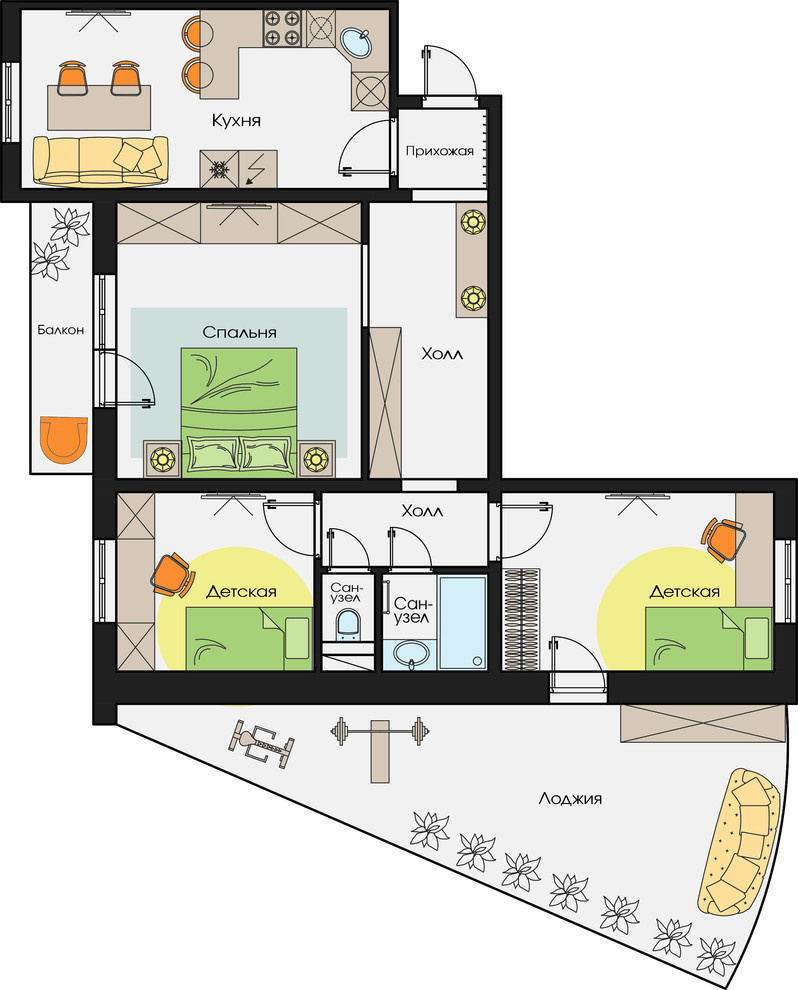 Планировка: варианты для трехкомнатных квартир в доме серии 111-97