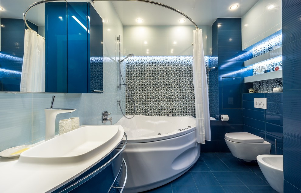 Houzz тур: Квартира в оттенках синего для влюбленных в море